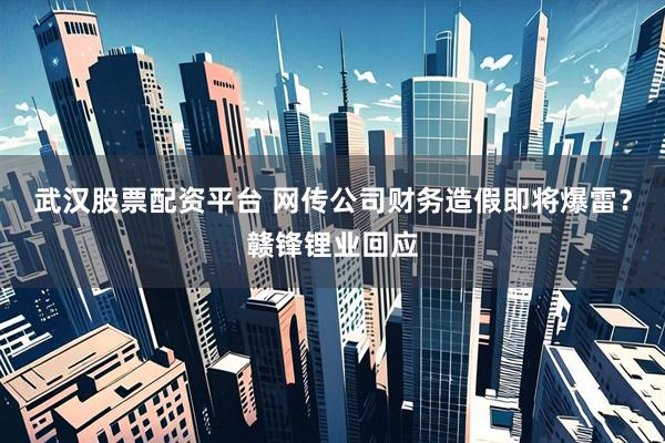 武汉股票配资平台 网传公司财务造假即将爆雷？赣锋锂业回应