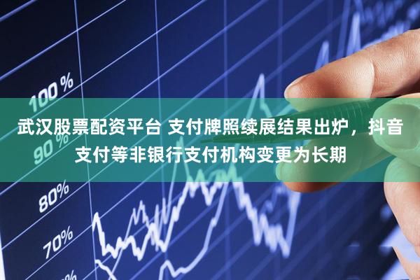 武汉股票配资平台 支付牌照续展结果出炉，抖音支付等非银行支付机构变更为长期