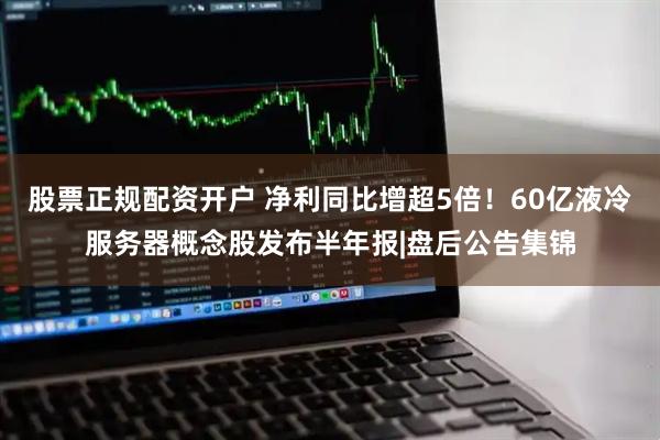 股票正规配资开户 净利同比增超5倍！60亿液冷服务器概念股发布半年报|盘后公告集锦